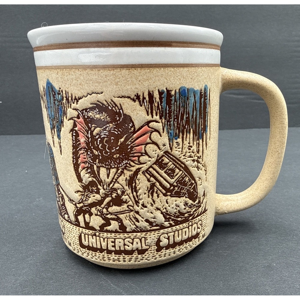 Vtg 1980's Universal Studios Coffee Mug Cup Japan King Kong Jaws Karol Western